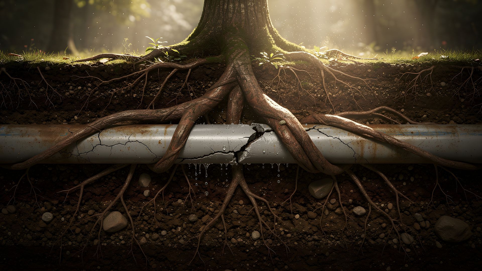 Peak Flow Plumbing Colorado Springs - camera drain inspection tree root damage in pipes